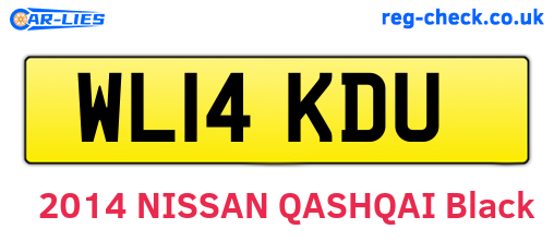 WL14KDU are the vehicle registration plates.