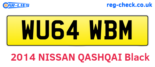 WU64WBM are the vehicle registration plates.