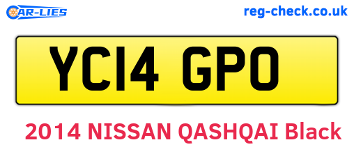 YC14GPO are the vehicle registration plates.
