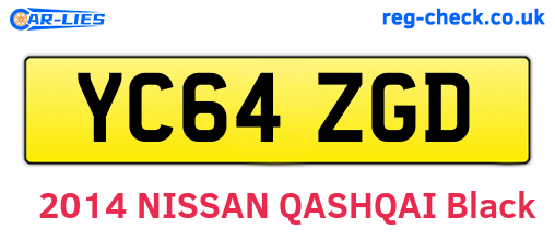 YC64ZGD are the vehicle registration plates.