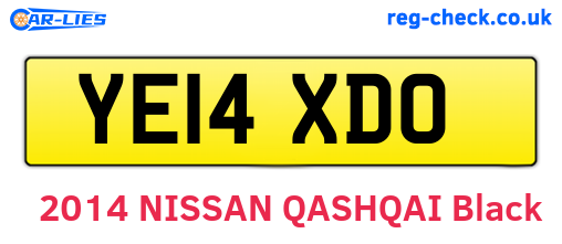 YE14XDO are the vehicle registration plates.