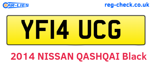 YF14UCG are the vehicle registration plates.