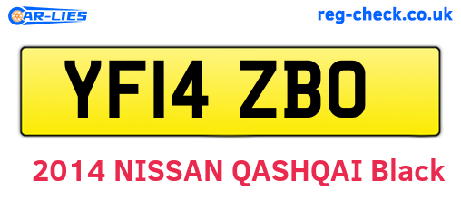 YF14ZBO are the vehicle registration plates.