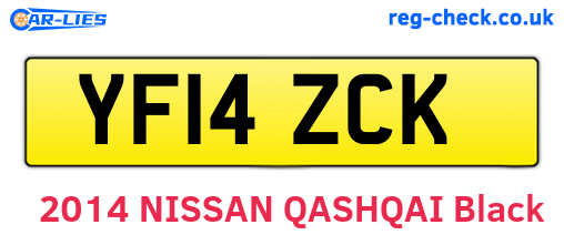 YF14ZCK are the vehicle registration plates.