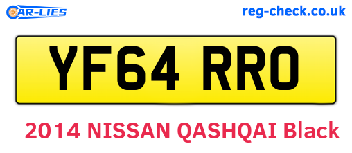 YF64RRO are the vehicle registration plates.