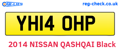 YH14OHP are the vehicle registration plates.