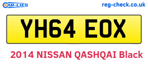 YH64EOX are the vehicle registration plates.