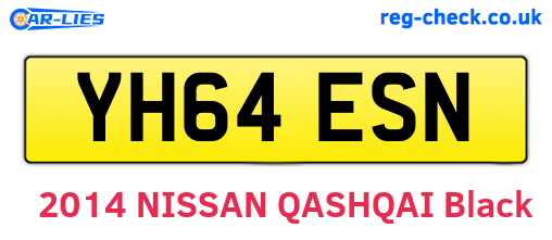 YH64ESN are the vehicle registration plates.