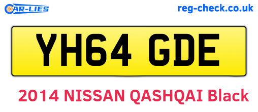 YH64GDE are the vehicle registration plates.