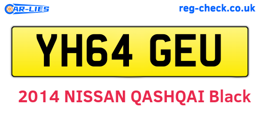 YH64GEU are the vehicle registration plates.