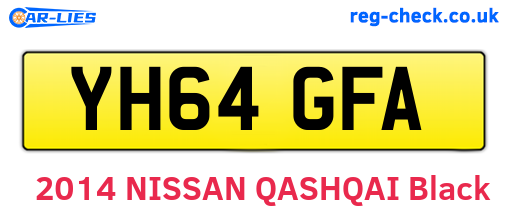 YH64GFA are the vehicle registration plates.