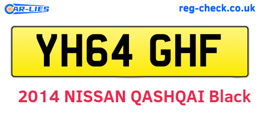 YH64GHF are the vehicle registration plates.