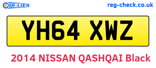 YH64XWZ are the vehicle registration plates.