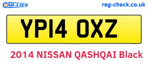 YP14OXZ are the vehicle registration plates.