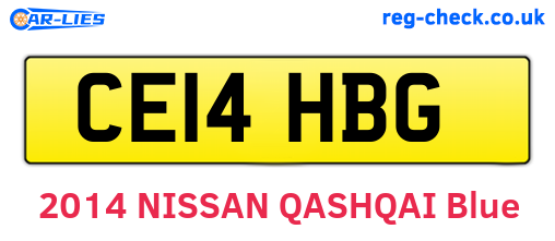 CE14HBG are the vehicle registration plates.