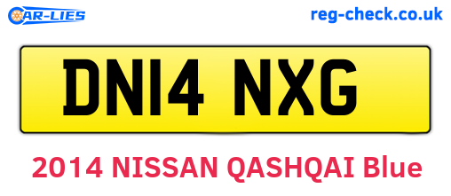 DN14NXG are the vehicle registration plates.
