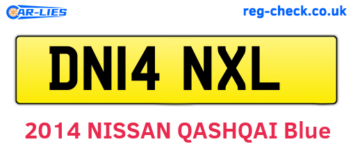 DN14NXL are the vehicle registration plates.