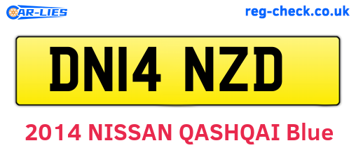 DN14NZD are the vehicle registration plates.