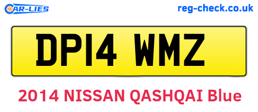 DP14WMZ are the vehicle registration plates.