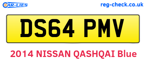 DS64PMV are the vehicle registration plates.