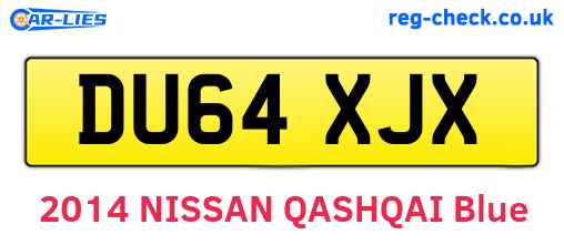 DU64XJX are the vehicle registration plates.