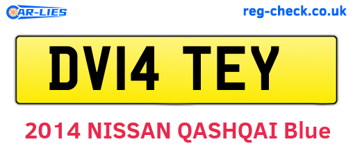 DV14TEY are the vehicle registration plates.