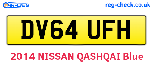 DV64UFH are the vehicle registration plates.