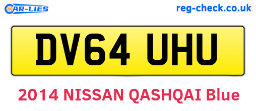 DV64UHU are the vehicle registration plates.