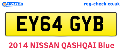EY64GYB are the vehicle registration plates.