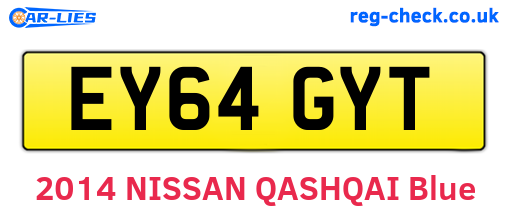 EY64GYT are the vehicle registration plates.