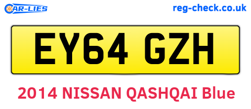 EY64GZH are the vehicle registration plates.