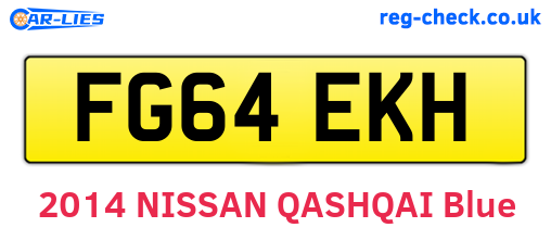 FG64EKH are the vehicle registration plates.