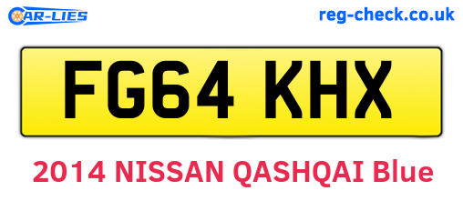 FG64KHX are the vehicle registration plates.