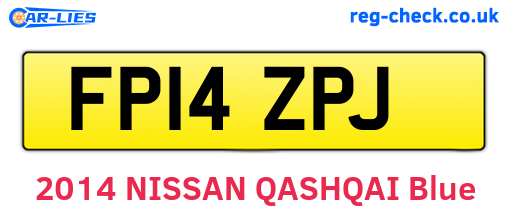 FP14ZPJ are the vehicle registration plates.