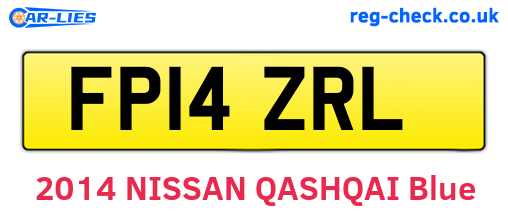 FP14ZRL are the vehicle registration plates.