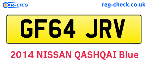 GF64JRV are the vehicle registration plates.