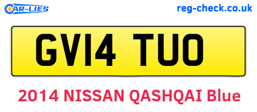 GV14TUO are the vehicle registration plates.
