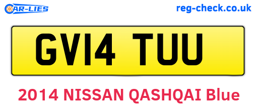 GV14TUU are the vehicle registration plates.