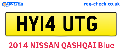 HY14UTG are the vehicle registration plates.