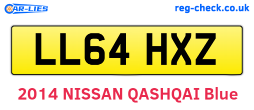 LL64HXZ are the vehicle registration plates.