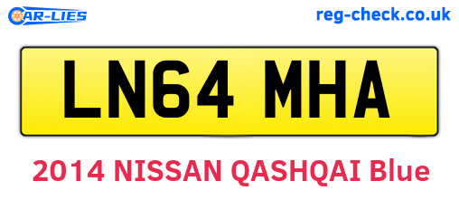 LN64MHA are the vehicle registration plates.