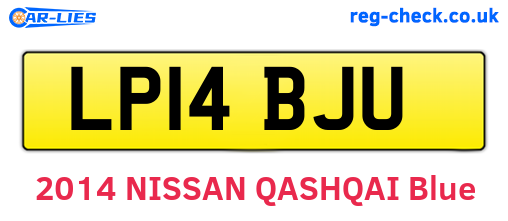 LP14BJU are the vehicle registration plates.