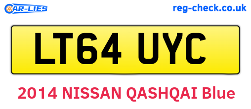 LT64UYC are the vehicle registration plates.