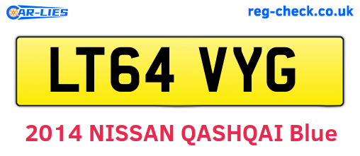 LT64VYG are the vehicle registration plates.
