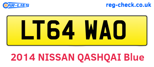 LT64WAO are the vehicle registration plates.
