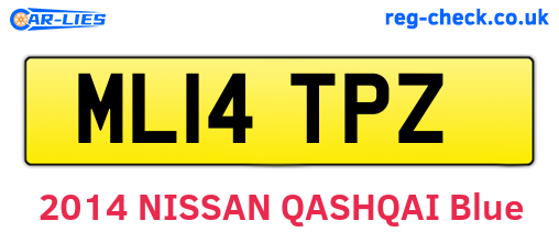 ML14TPZ are the vehicle registration plates.