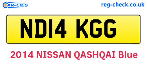 ND14KGG are the vehicle registration plates.