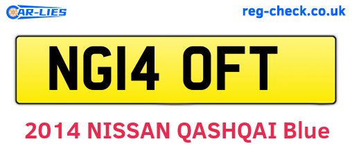 NG14OFT are the vehicle registration plates.