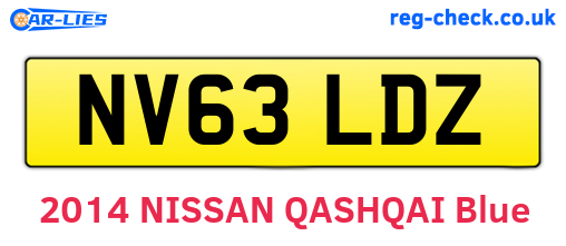 NV63LDZ are the vehicle registration plates.