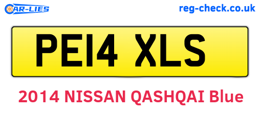 PE14XLS are the vehicle registration plates.